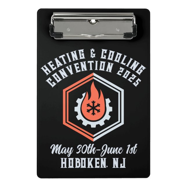 Vintage-Style Heating and Cooling Convention Mini Clipboard (Front)