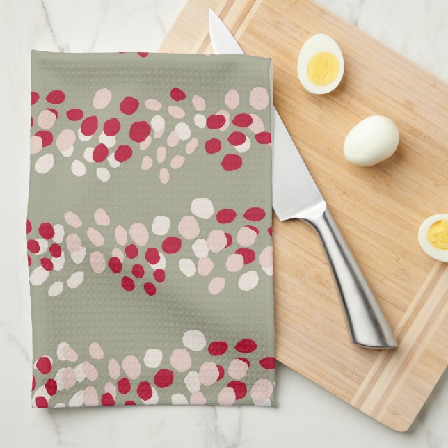 Vintage Style Holiday Hostess Gift Tea Towel (Quarter Fold)