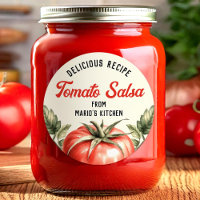 Vintage style Homemade Tomato Salsa canning