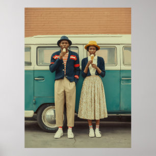 Vintage Style Ice Cream Moment Poster