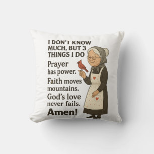 Vintage-style illustration of a sweet elderly cushion