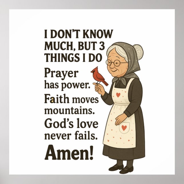 Vintage-style illustration of a sweet elderly  poster (Front)