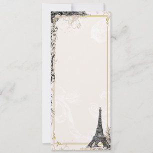 Vintage Style Invitation Eiffel Tower