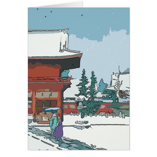 Vintage Style Japanese Snow Print (Front)