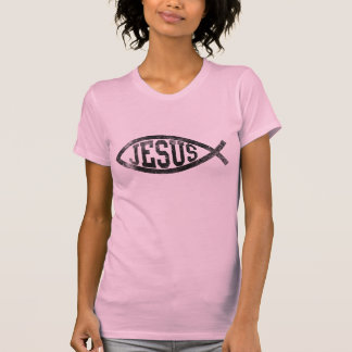Vintage Style Jesus Fish Ichthys T-Shirt