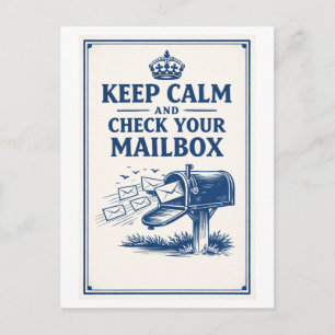 Vintage-Style "Keep Calm" Mailbox  Postcard