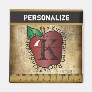 Vintage Style Kindergarten Teacher Magnet