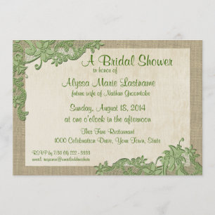 Vintage Style Lace Design Bridal Shower Invitation