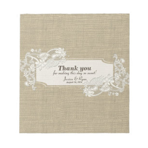 Vintage Style Lace Design Candy Bar Wrap Notepad