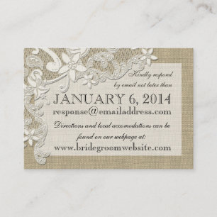Vintage Style Lace Design Insert card