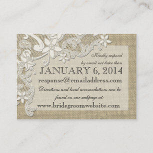 Vintage Style Lace Design Insert card