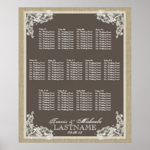 Vintage Style Lace Design Seating Chart
