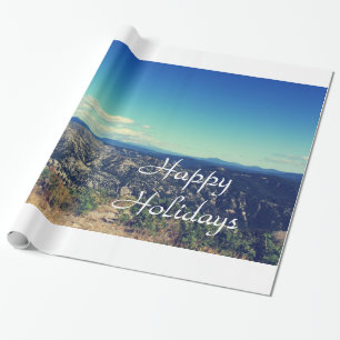 Vintage style landscape photography wrapping paper