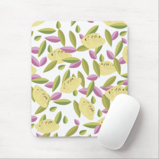 Vintage style lemon pattern mouse mat