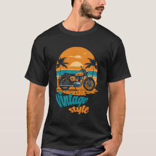 Vintage Style Life With Old Street Bike T-Shirt