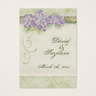 Vintage Style Lilac Hydrangea - Favour Gift Tags