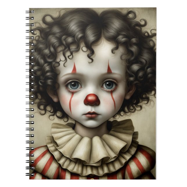 Vintage Style Little Clown | Notebook Journal (Front)