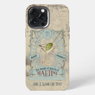 Vintage Style Martini Glass Cocktail Advertising iPhone 13 Pro Max Case