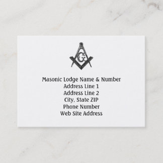 Vintage Style Masonic Lodge Business Card