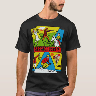 Vintage Style Massachusetts  T-Shirt