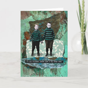 Vintage Style Mixed-media look Greeting Card