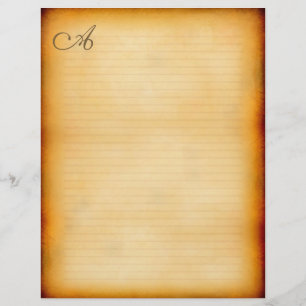 Vintage Style Monogram Letterhead