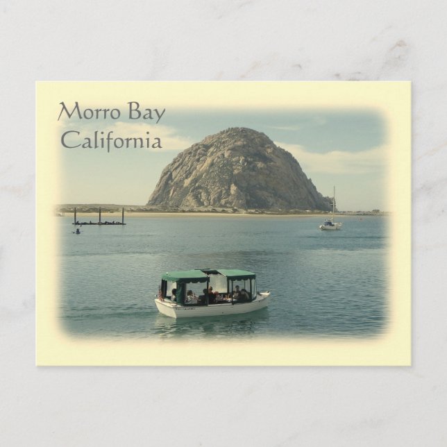 Vintage Style Morro Bay Postcard! Postcard (Front)