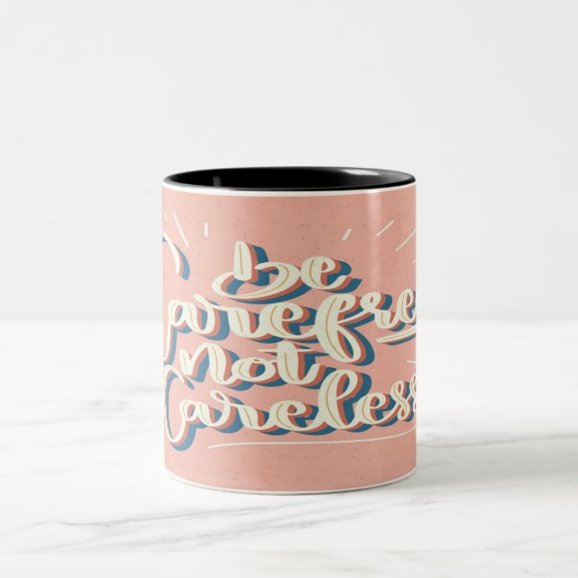Vintage Style Motivational Lettering Mug (Center)