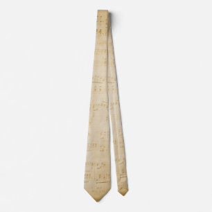 Vintage style. Musical notes. Tie