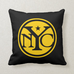 Vintage style New York logo Pillow