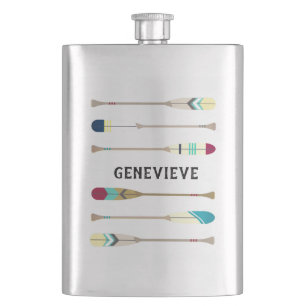 Vintage-style Oars Hip Flask