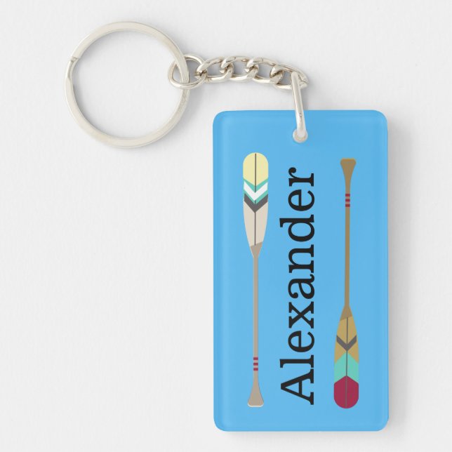 Vintage-style Oars Key Ring (Front)