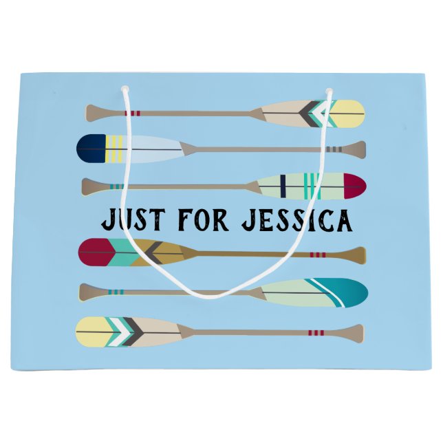 Vintage-style Oars Large Gift Bag (Front)