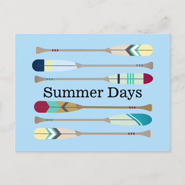 Vintage-style Oars Postcard (Front)