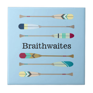 Vintage-style Oars Tile