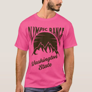 Vintage-Style Olympic Mountain Range Washington St T-Shirt