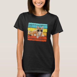 Vintage Style Orange Cat Sunglasses Pet Tabby Cat T-Shirt