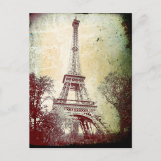 Vintage Style Paris Post Card, The Eiffel Tower Postcard