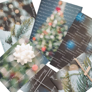 Vintage style pastel blue Christmas Wrapping Paper Sheet