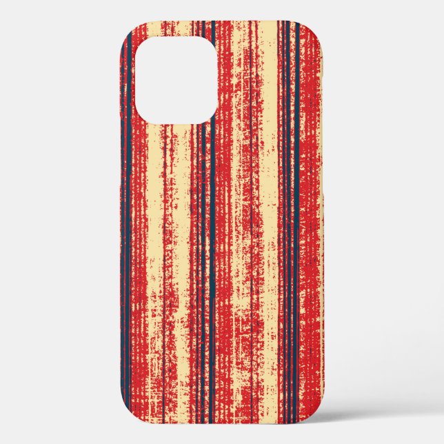 Vintage Style Patriotic Stripe Phone Case (Back)