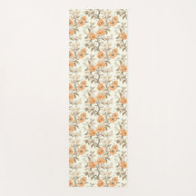 Vintage-style Peach Blossom Floral Patterned