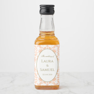 Vintage Style Peach Mini Liquor Labels