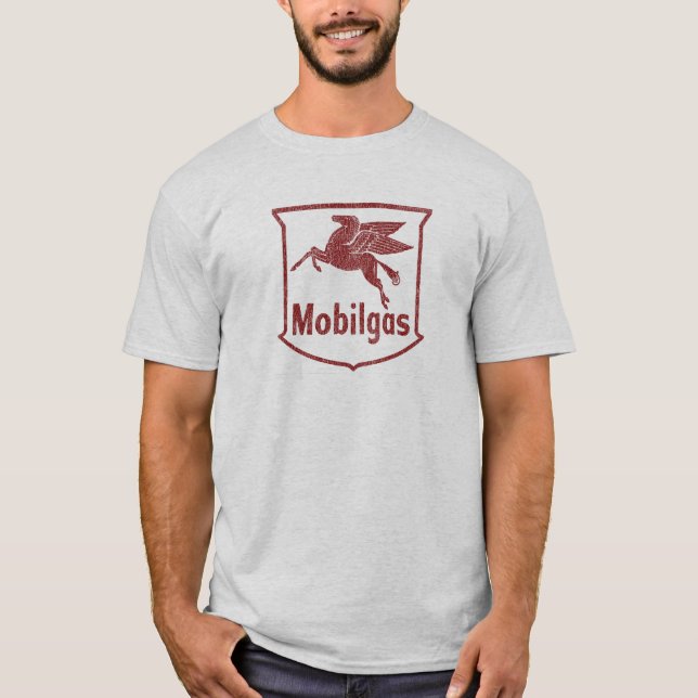 Vintage-Style Pegasus Distressed T-Shirt (Front)