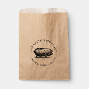 Vintage Style Pig Roast Event Family Reunion Favour Bags
