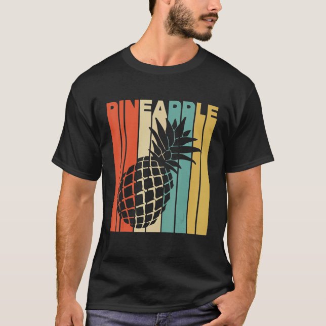 Vintage Style Pineapple Silhouette T-Shirt (Front)