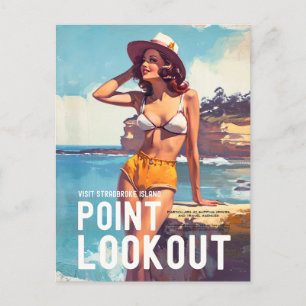 Vintage Style Point Lookout Travel Postcard