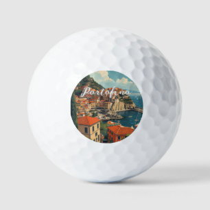 Vintage Style Portofino Genova Italy Golf Balls