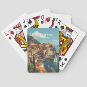 Vintage Style Portofino Genova Italy Playing Cards