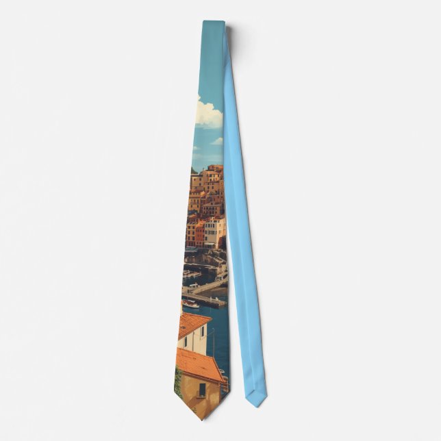 Vintage Style Portofino Genova Italy Tie (Front)