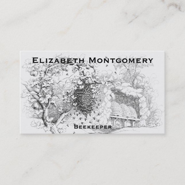 Vintage Style Professional Beekeeper Business Card (Front)